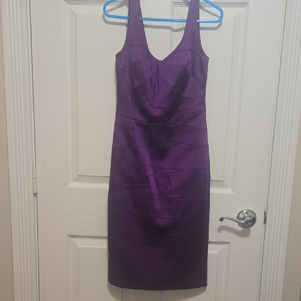Jax Purple Sleeveless Sheath Midi Dress